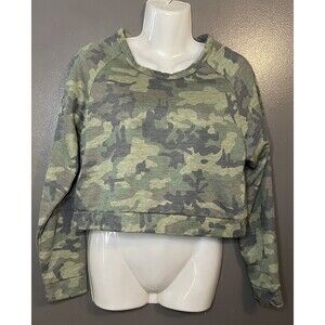 Enough About Me Sweater Womens Medium Cropped Pullover Long Sleeve Top